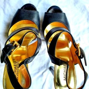 Michael Kors Vintage Black Leather High Heels